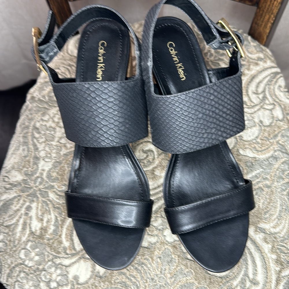 Calvin Klein 5” wedges, size 10